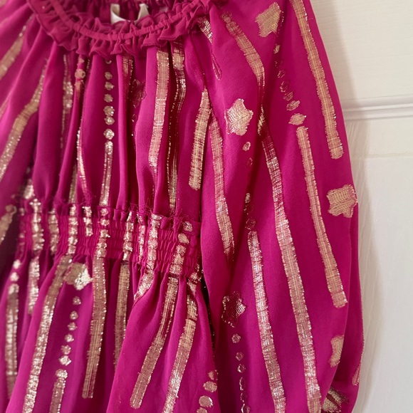 LoveShackFancy Mini Popover Dress Pink Gold Star Very Berry 2/3T Girls NWT - Picture 5 of 16